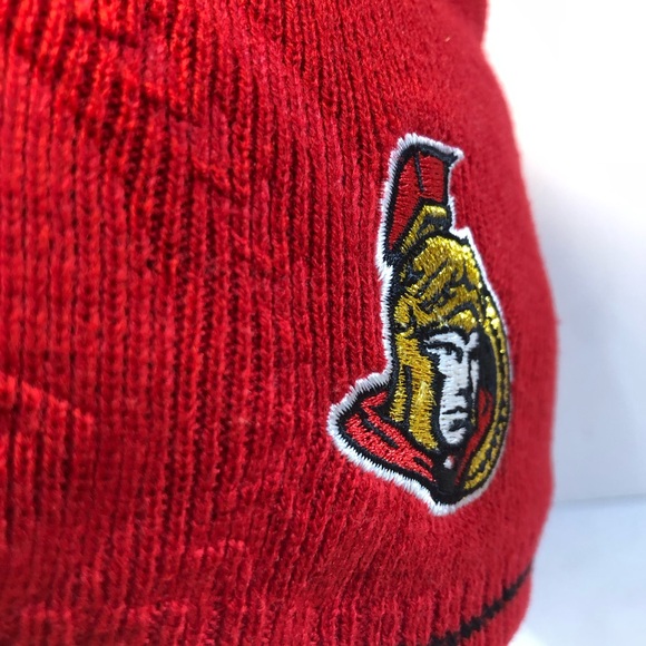 Ottawa Senators NHL Hockey Reversible Beanie Cap - Vintage Reebok Toque Hat 2010 - Picture 8 of 14